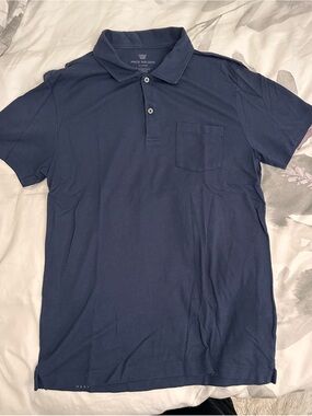 Mack Weldon Vesper Men’s Pocket Polo Navy XL Cotton Modal Mesh Knit